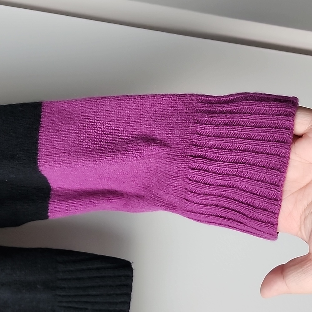 Max & Co Striped 100% Cashmere Cropped Fully Fashioned Sweater - Picture 2 of 9